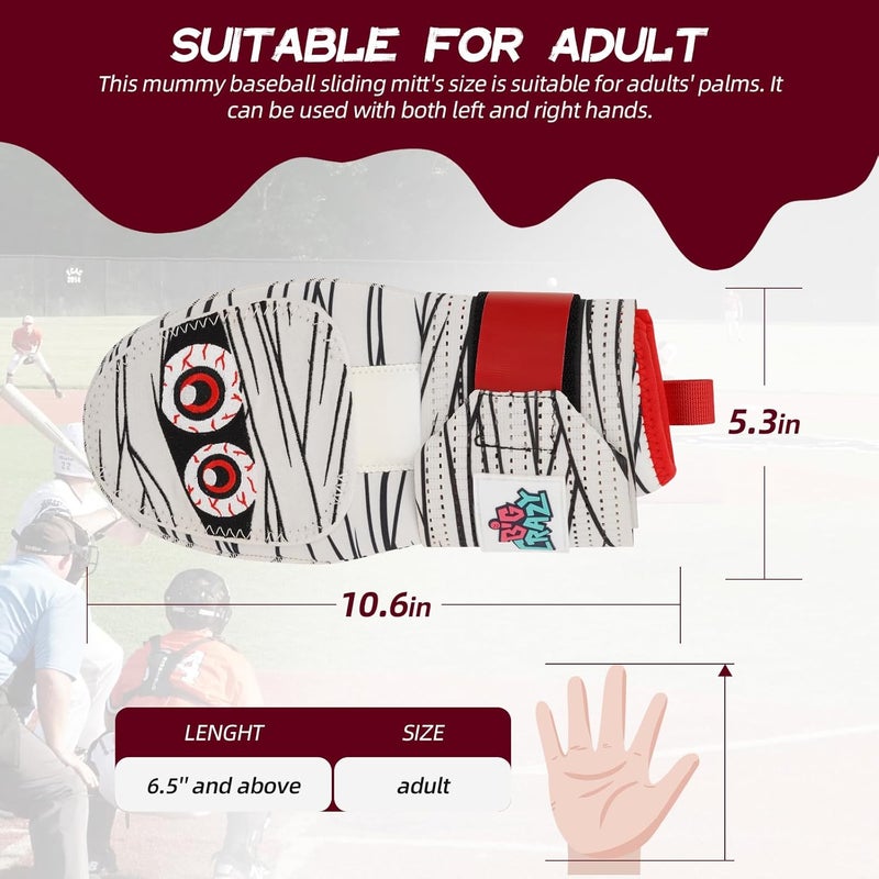 Big Crazy Sliding Mitt, Baseball Sliding Mitt for Youth Kid and Adult, Hand Protection for Left & Right Hands, Flexible Breathable Durable Sliding Mitts, Drippy Drip Accessory - Image 4
